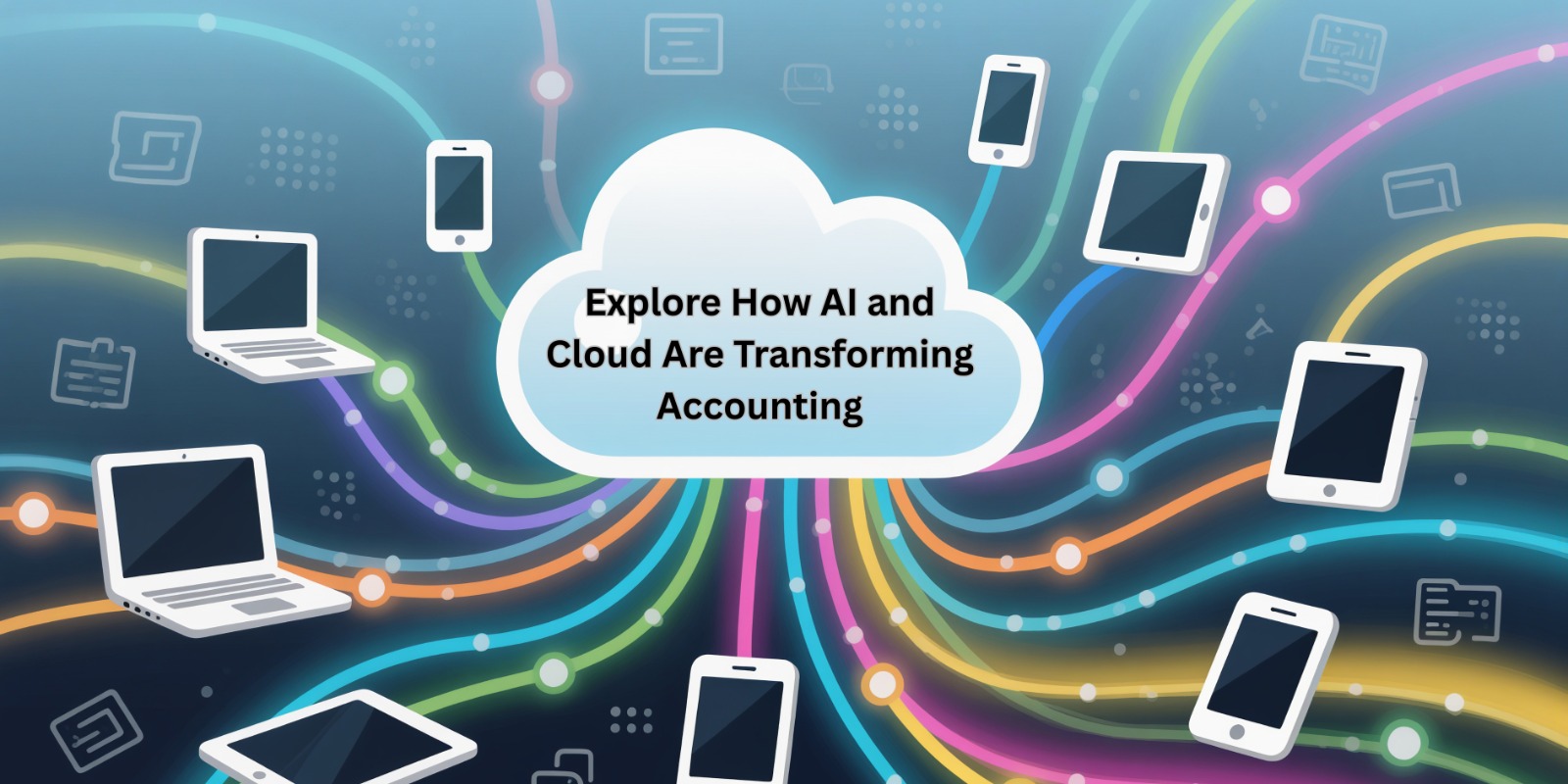 AI and cloud accounting dashboard showing automation, analytics, and real-time financial insights for 2026.