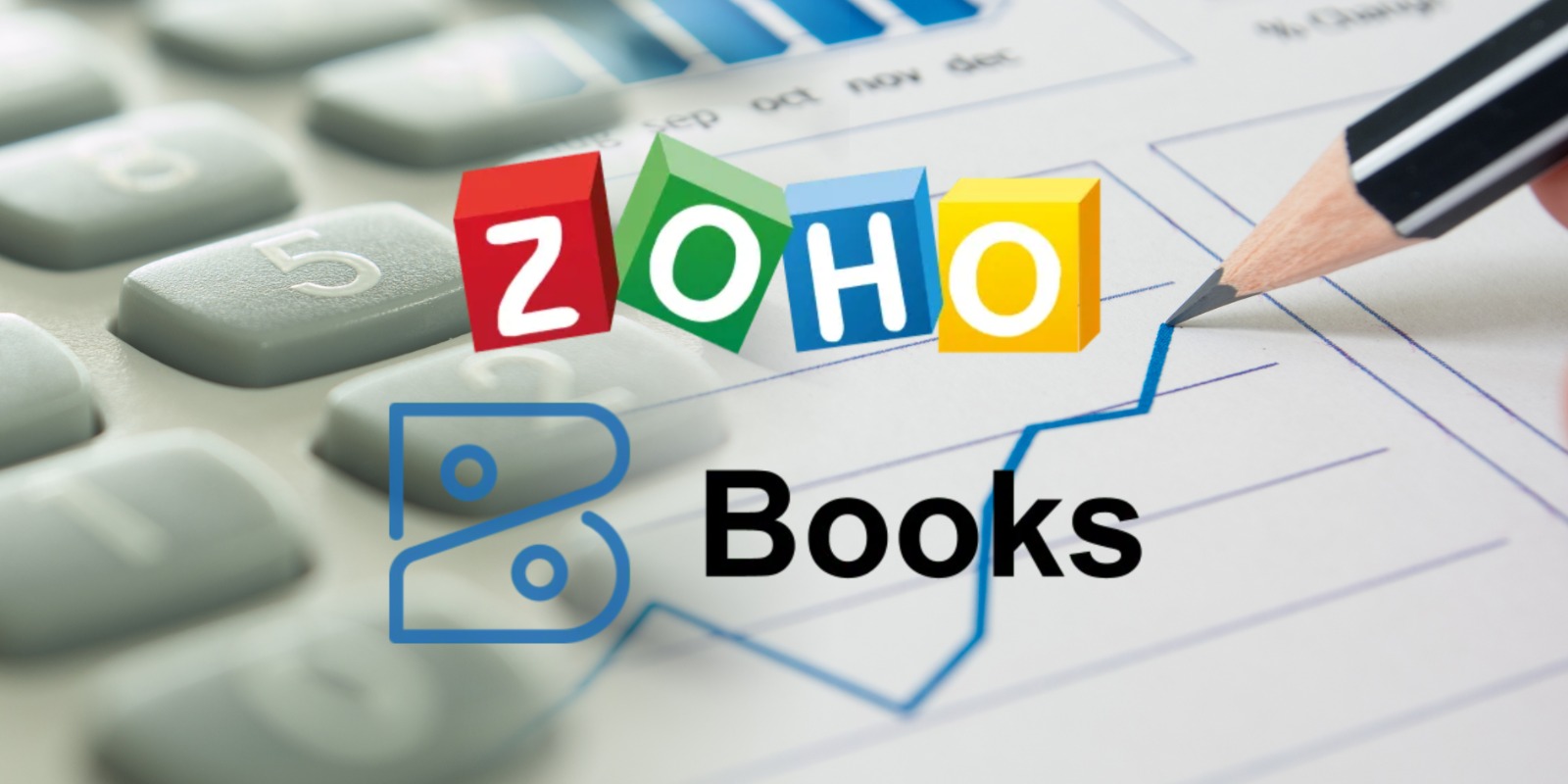 "Zoho Books dashboard showing unified data between sales, invoicing, and finance for real-time business collaboration."