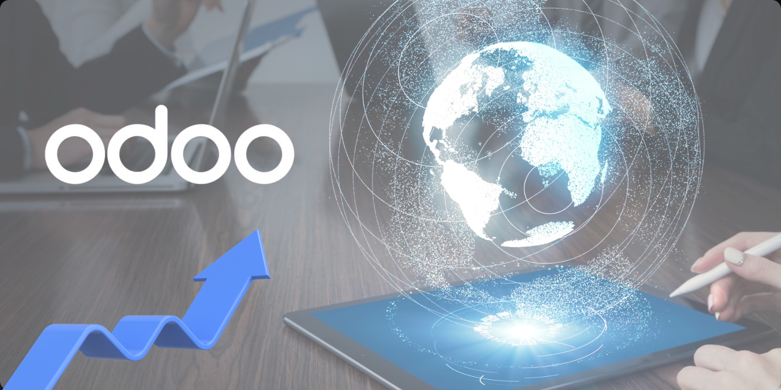 Odoo 19 dashboard showing multi-currency accounting and global business operations