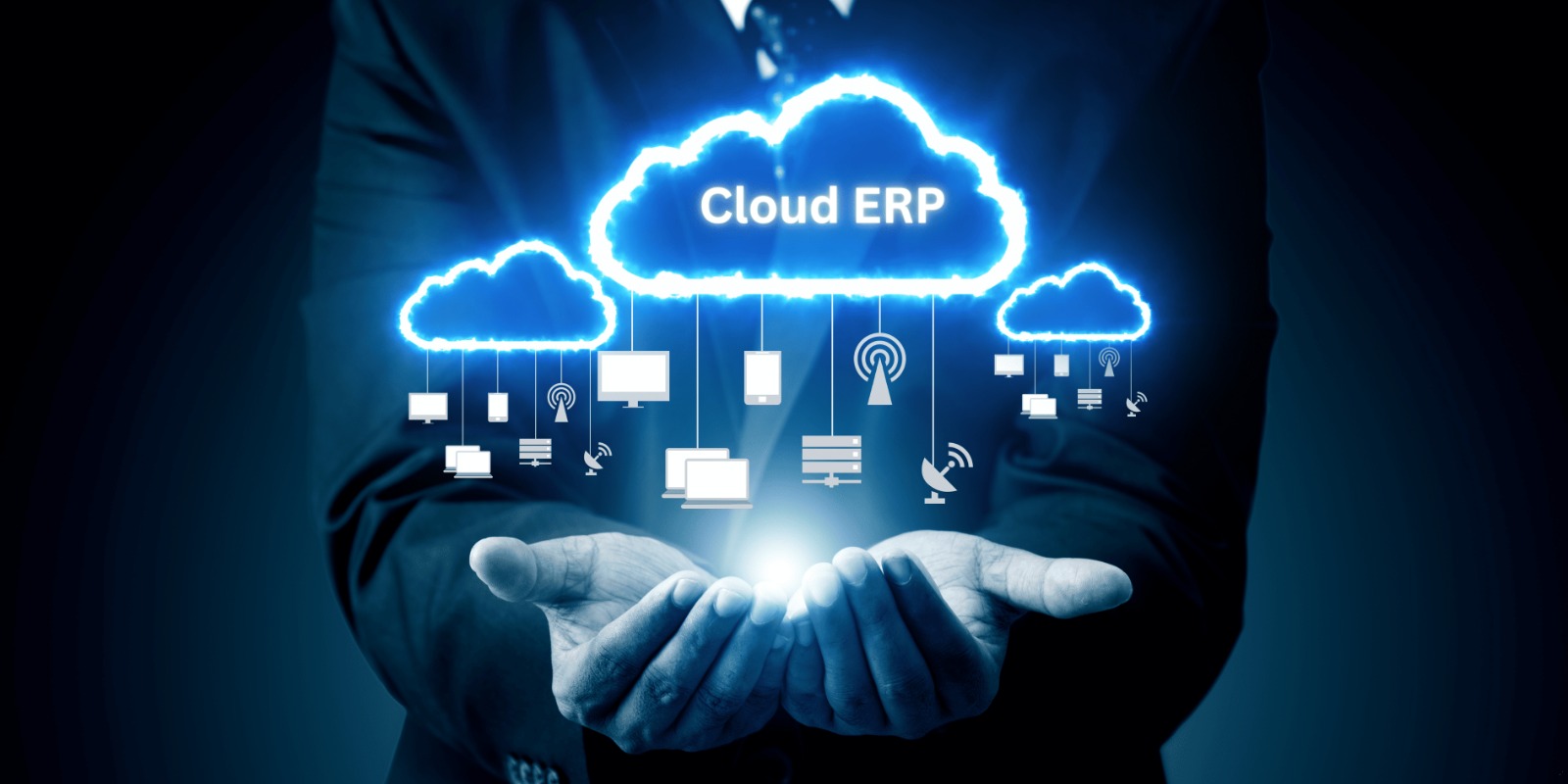Zoho cloud ERP dashboard showing finance and operations analytics
