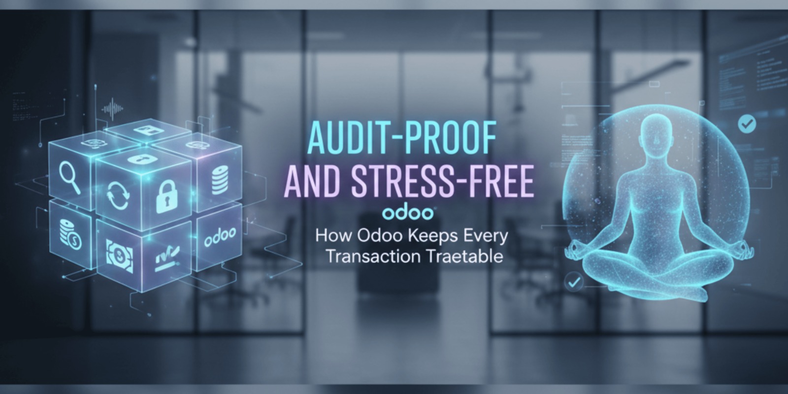 Odoo 19 accounting dashboard showing audit trail and traceable financial transactions