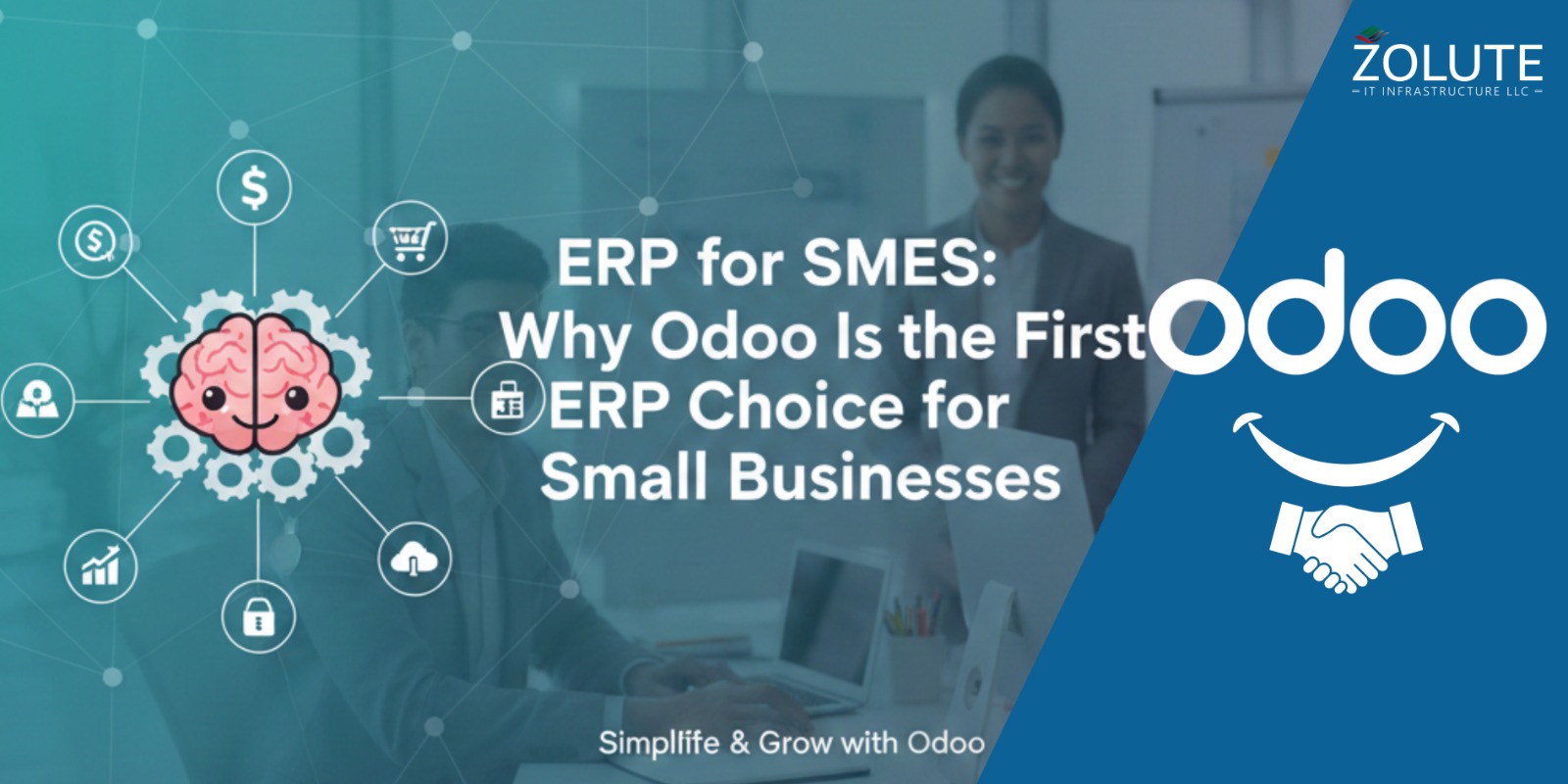 Comparison of Excel and Odoo ERP showing automation, real-time reporting, and scalability for UAE small businesses.