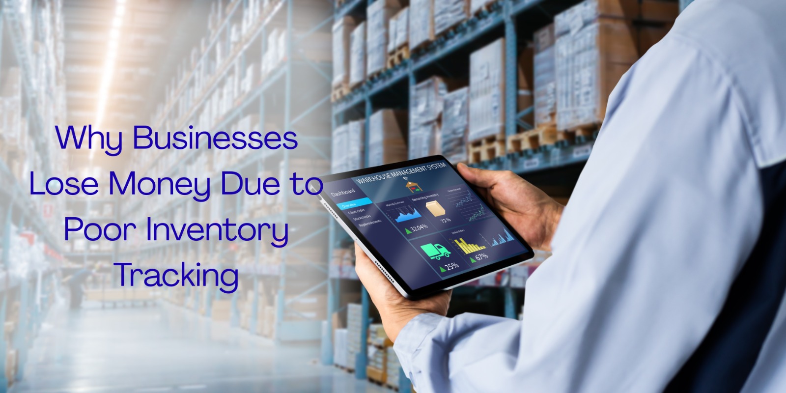 Diagram showing how poor inventory tracking leads to overstocking, stock-outs, and cash flow loss.