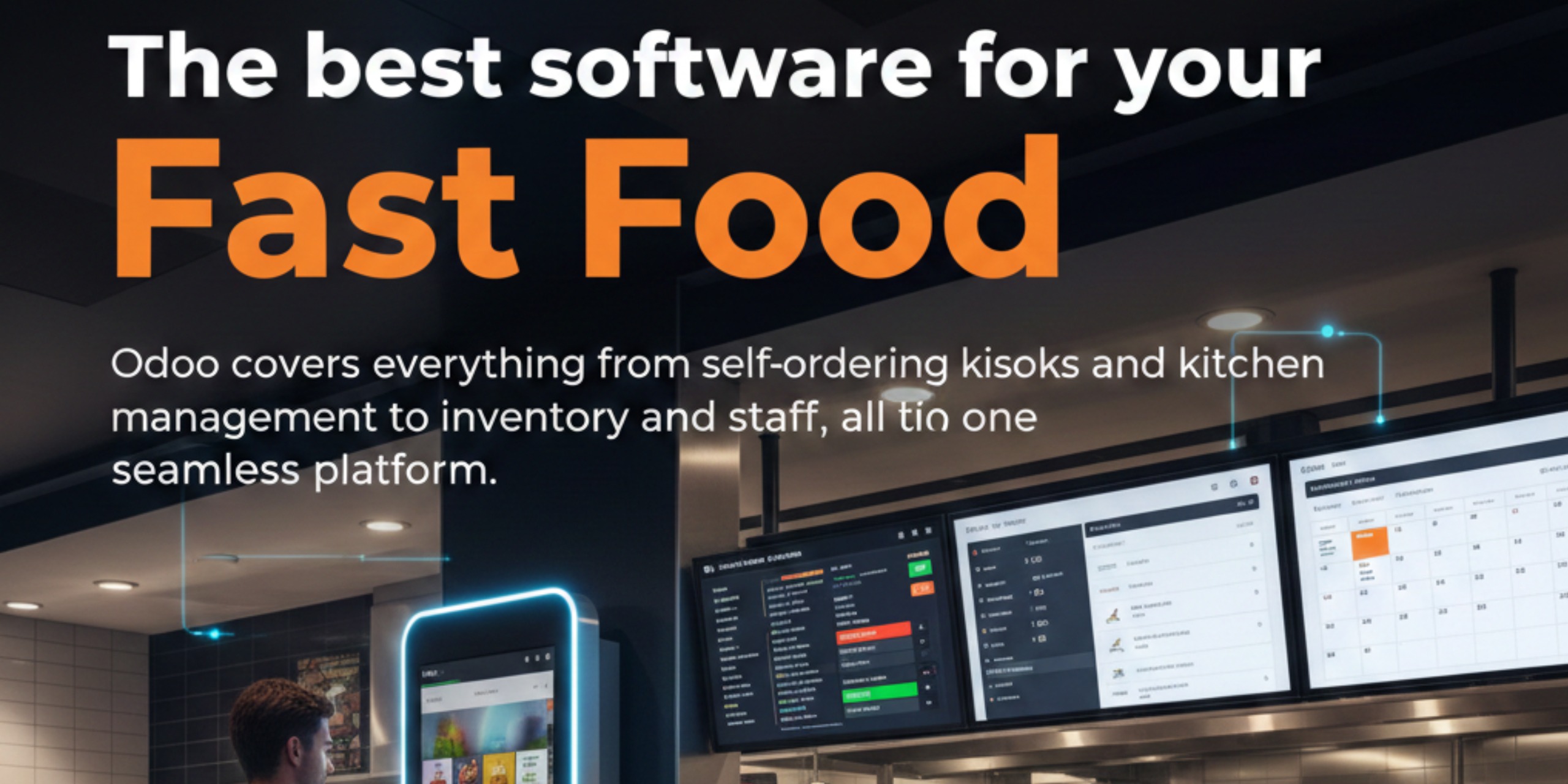 Busy fast food kitchen during peak hours with staff preparing orders rapidly in a quick-service restaurant.